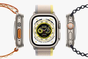Die drei neuen Armbänder der Apple Watch Ultra: Alpine, Trail und Ocean-Loop. (v.l.n.r.)