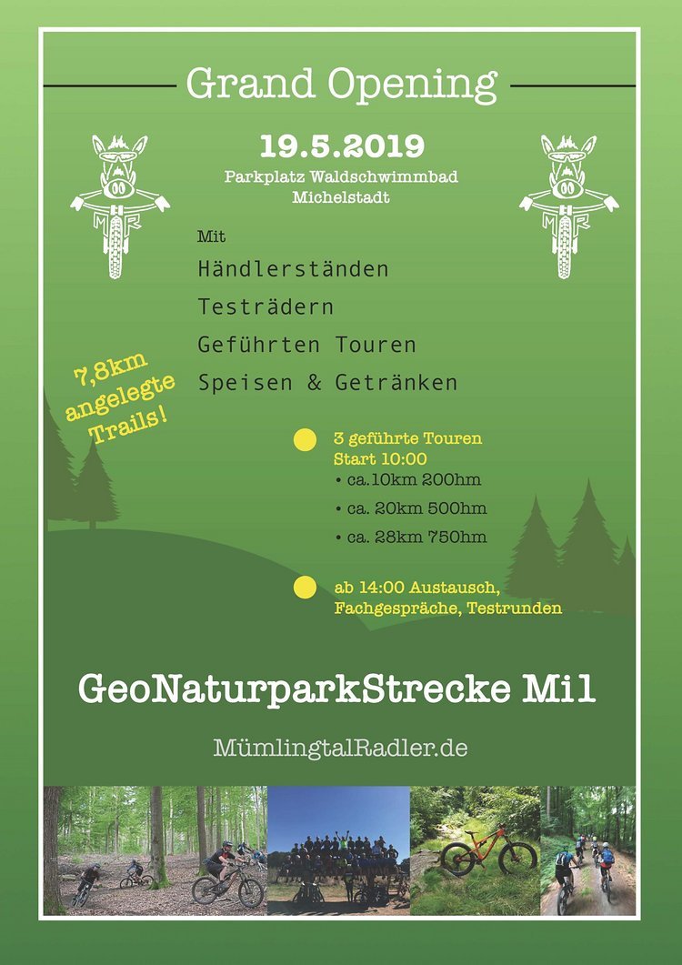 Eröffnung der GEO Naturpark MTB Strecke Michelstadt im Odenwald