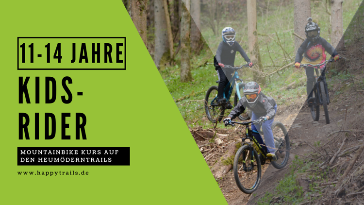 HappyTrails: Mountainbike Kids-Rider für 11 bis 14 Jahre auf den HeumödernTrails