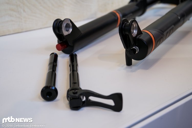 Durch die Achse ohne Schnellverschluss lassen sich 32 g einsparen Durch die Achse ohne Schnellverschluss lassen sich 32 g einsparen